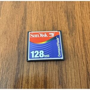 SanDisk 128MB CompactFlash CF Memory Card Genuine SDCFB-128 with Case